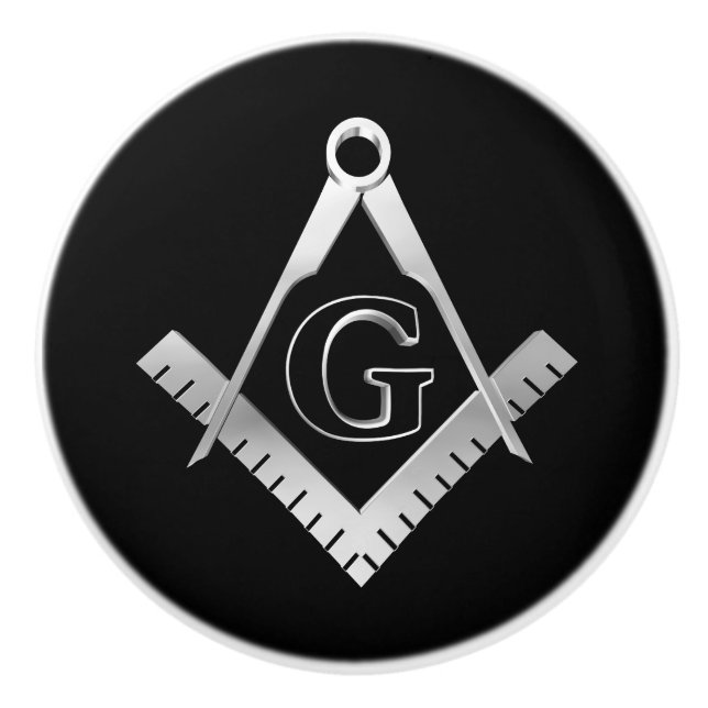 Freimaurersymbol Keramikknauf (Vorderseite)