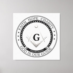 Freimaurersymbol Leinwanddruck