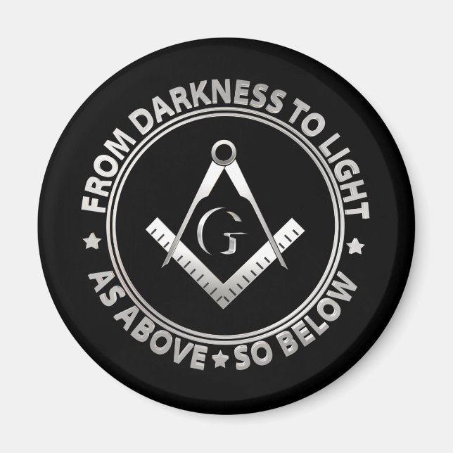 Freimaurersymbol Magnet (Vorne)