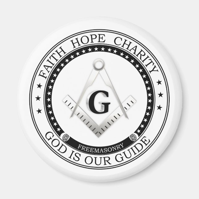 Freimaurersymbol Magnet (Vorne)