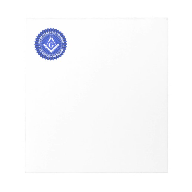 Freimaurersymbol Notizblock (Vorderseite)