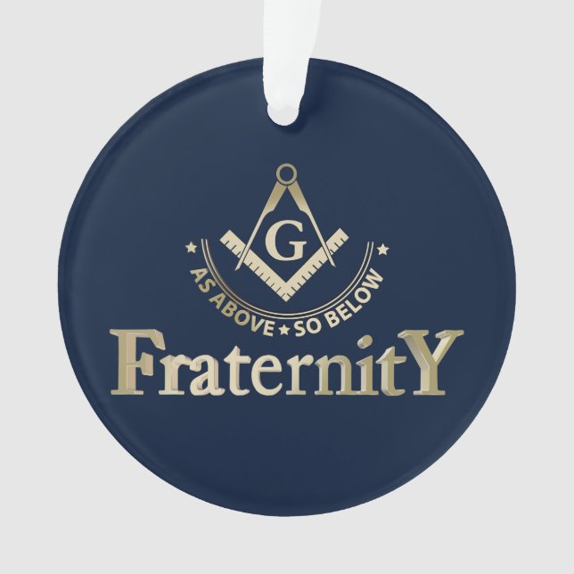 Freimaurersymbol Ornament (Vorderseite)