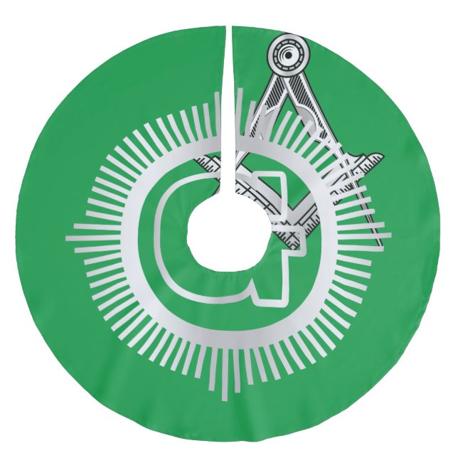 Freimaurersymbol Polyester Weihnachtsbaumdecke (Vorderseite)