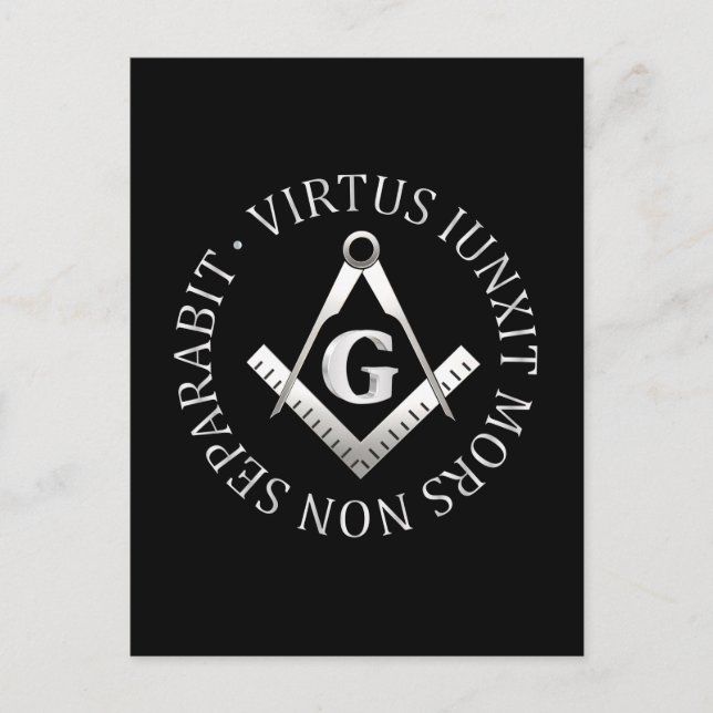 Freimaurersymbol Postkarte (Vorderseite)