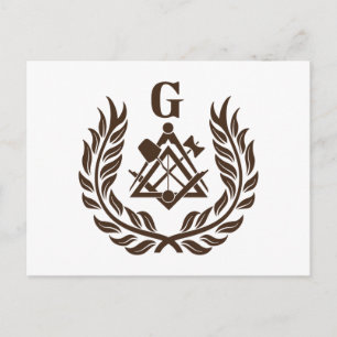 Freimaurersymbol Postkarte