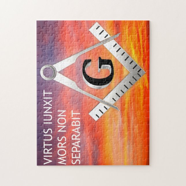 Freimaurersymbol Puzzle (Vertikal)