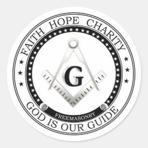 Freimaurersymbol Runder Aufkleber