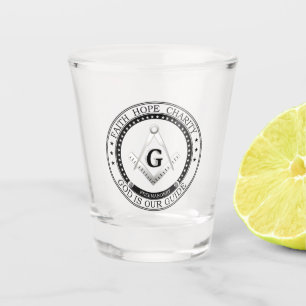 Freimaurersymbol Schnapsglas