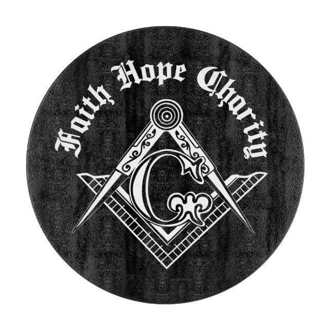 Freimaurersymbol Schneidebrett (Vorderseite)