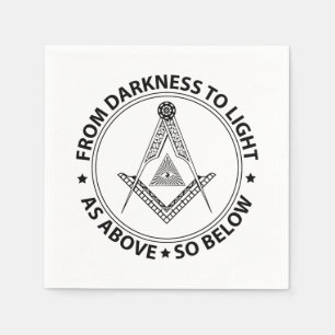 Freimaurersymbol Serviette