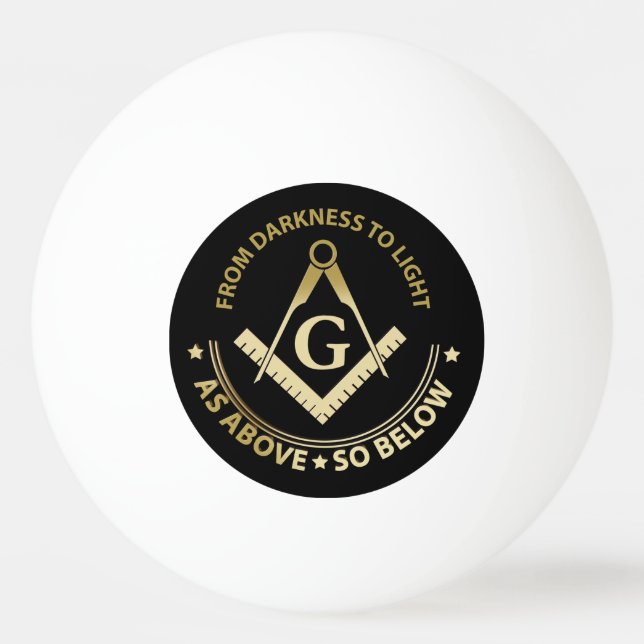 Freimaurersymbol Tischtennisball (Vorderseite)