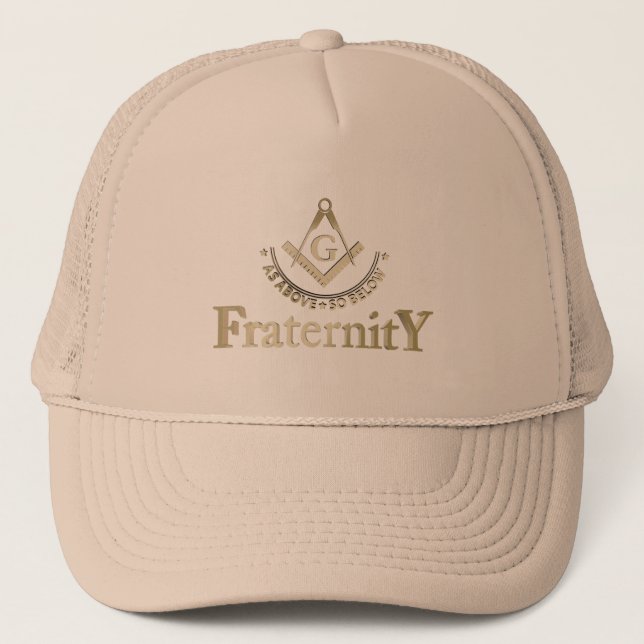 Freimaurersymbol Truckerkappe (Vorderseite)