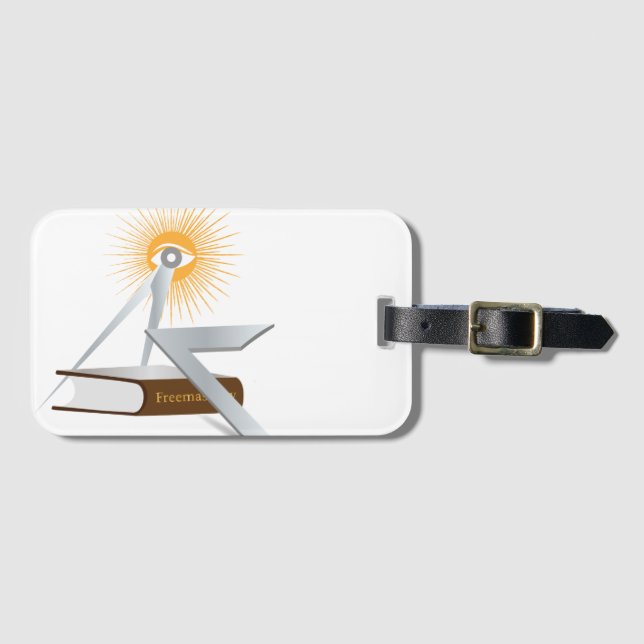 Freimaurersymbolen Gepäckanhänger (Vorderseite (Horizontal))