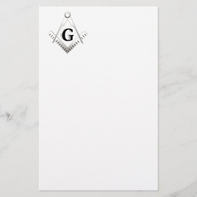 Freimaurerzeichen Briefpapier (Vorderseite)