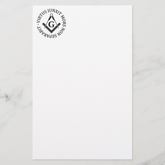 Freimaurerzeichen Briefpapier (Vorderseite)