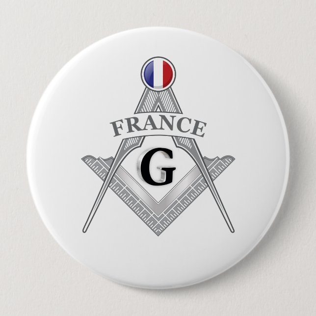 Freimaurerzeichen Frankreich Button (Vorderseite)