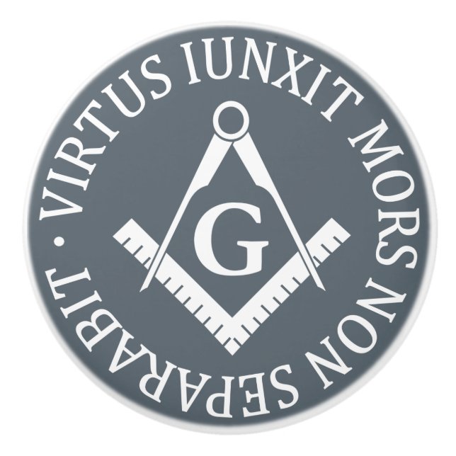 Freimaurerzeichen Keramikknauf (Vorderseite)