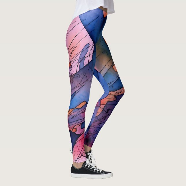 "Freisetztes Potenzial" Zeitgenössische Abstrakte  Leggings (Rechts)
