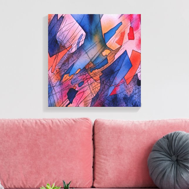 "Freisetztes Potenzial" Zeitgenössische Abstrakte  Leinwanddruck (Insitu (Wohnzimmer))