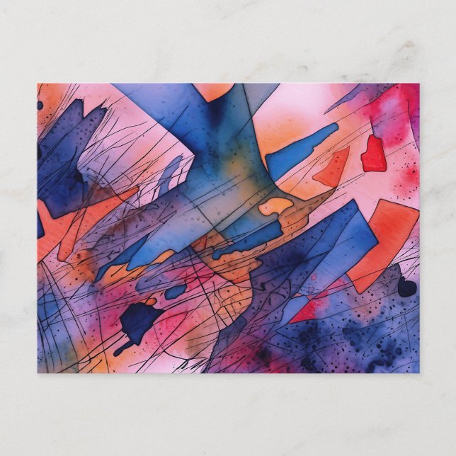 "Freisetztes Potenzial" Zeitgenössische Abstrakte  Postkarte (Vorderseite)