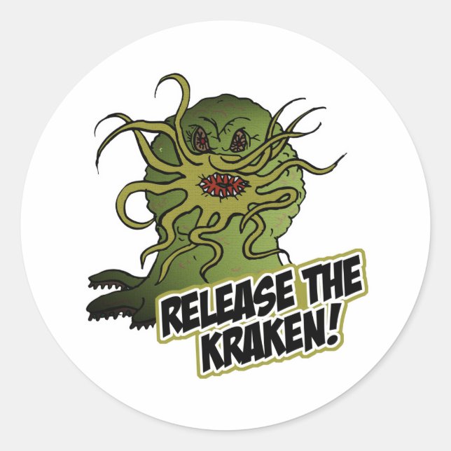 Freisetzung des kraken runder aufkleber (Vorderseite)