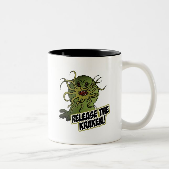 Freisetzung des kraken zweifarbige tasse (Rechts)