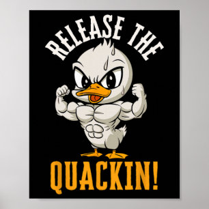 Freisetzung von Quackin Funny Duck Gym Weightlift  Poster