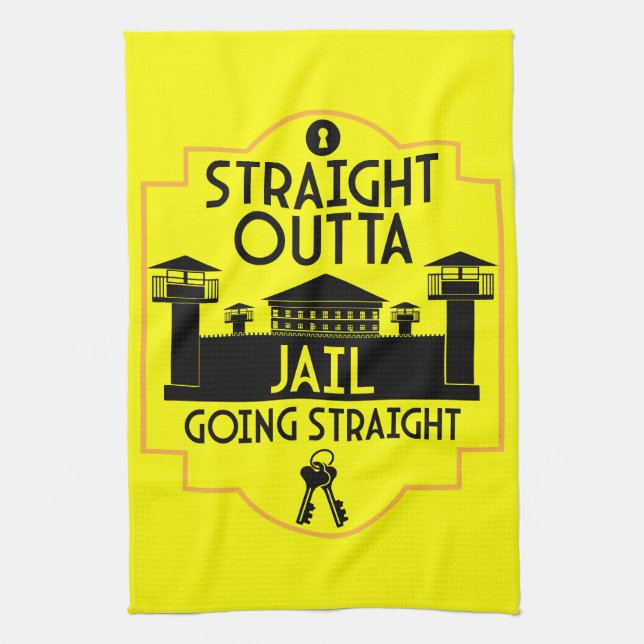 Freisetzungsgeschenk aus dem Gefängnis Geschirrtuch (Vertikal)
