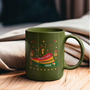 Freistaat 1865 Schwarzes Freiheitsdesign Zweifarbige Tasse