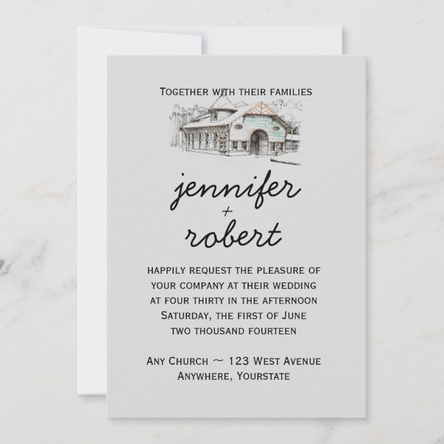 Freistaat für Hochzeiten Einladung (Vorderseite)