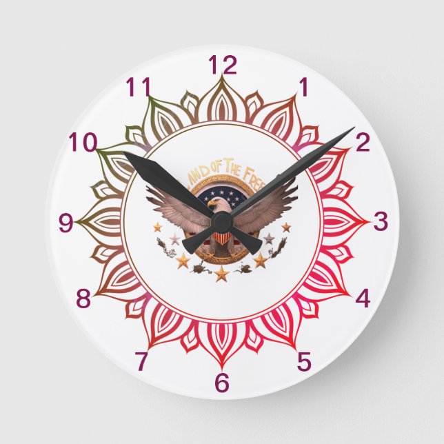 Freistaat Runde Wanduhr (Vorderseite)