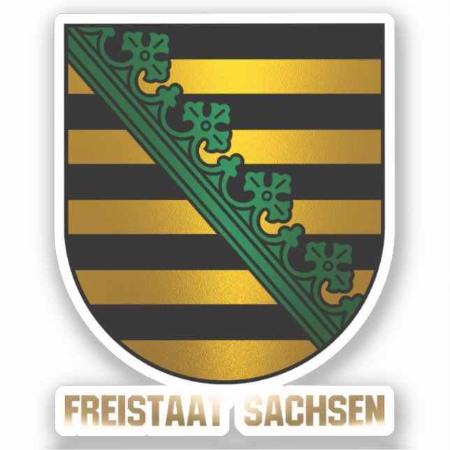 Freistaat Sachsen Aufkleber (Vorderseite)