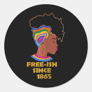 Freistaat seit 1865 Afrikanischer Juneteenth Gi Runder Aufkleber