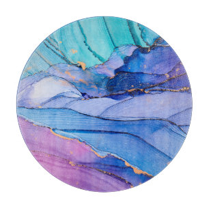 Freistehende Texturen, luxuriöse abstrakte Kunst. Schneidebrett