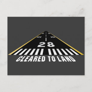 Freistellung von der Landebahn Postkarte