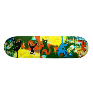 Freistil-Bruch-Tanzgraffiti-angesagter Skateboard