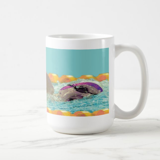 Freistil-Schwimmen-Tasse Kaffeetasse (Rechts)