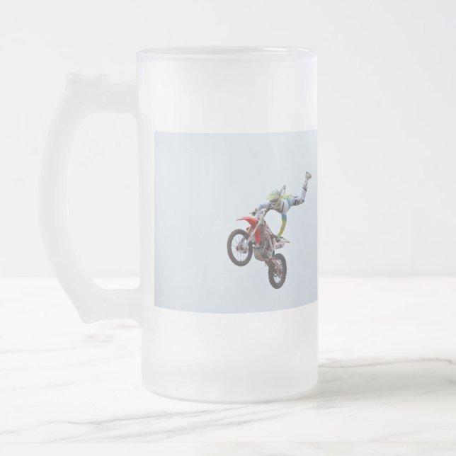 FreistilMotocross Mattglas Bierglas (Links)