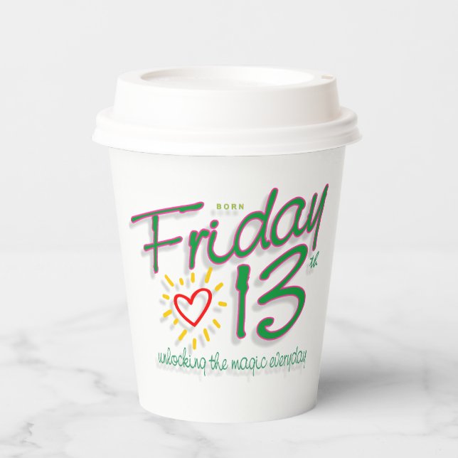 Freitag, 13. pappbecher (Vorderseite)