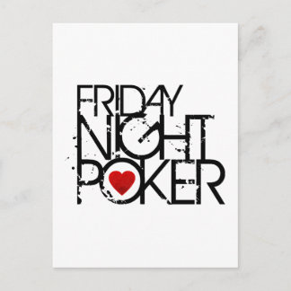 Freitag Abend Poker Postkarte