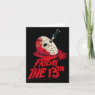 Freitag Das 13. Maskenblut-Halloween-Design Karte