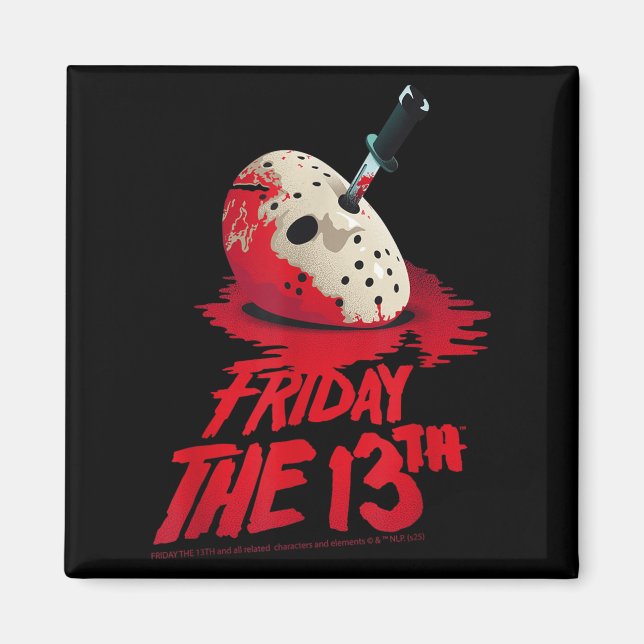 Freitag Das 13. Maskenblut-Halloween-Design Magnet (Vorne)