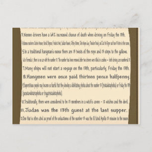 Freitag das 13. postkarte