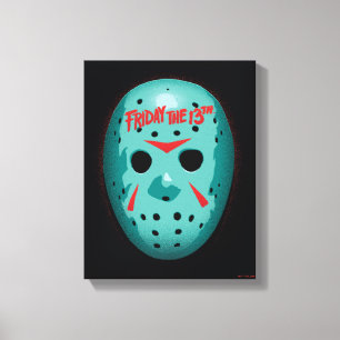 Freitag, den 13. Blue Hockey Mask Graphic Leinwanddruck