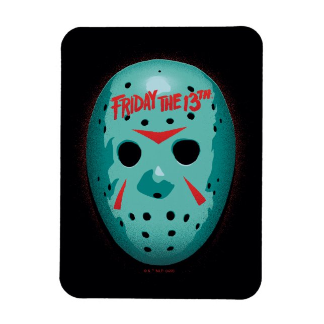 Freitag, den 13. | Blue Hockey Mask Graphic Magnet (Vertikal)