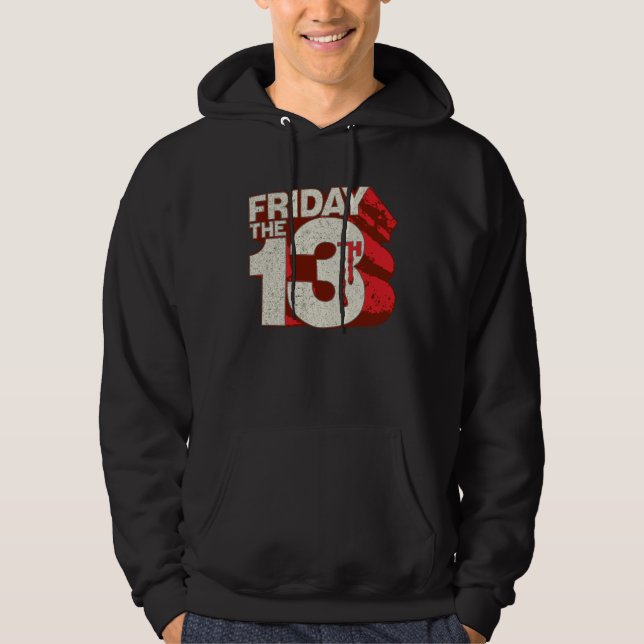 Freitag, den 13. | gestapelte 3D-Logos Hoodie (Vorderseite)