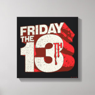Freitag, den 13.   gestapelte 3D-Logos Leinwanddruck