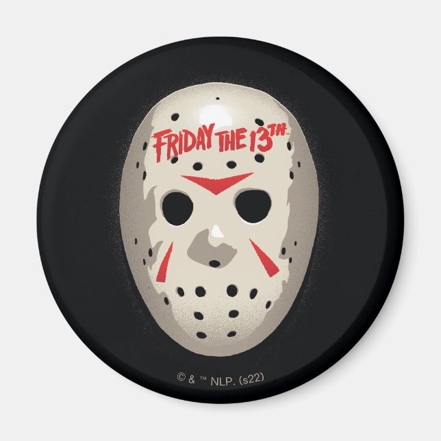 Freitag, den 13. | Hockey Mask Graphic Magnet (Vorne)