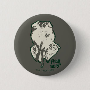 Freitag, den 13. Jason Voorhees Burlap Sack Button