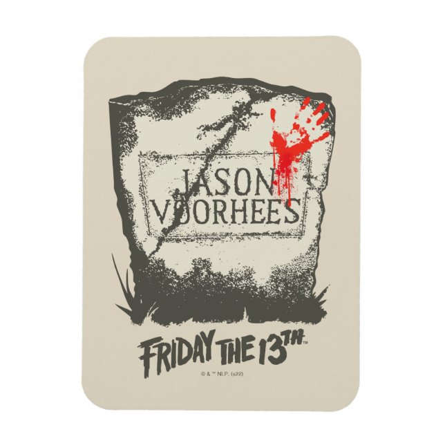 Freitag, den 13. | Jason Voorhees Headstone Magnet (Vertikal)
